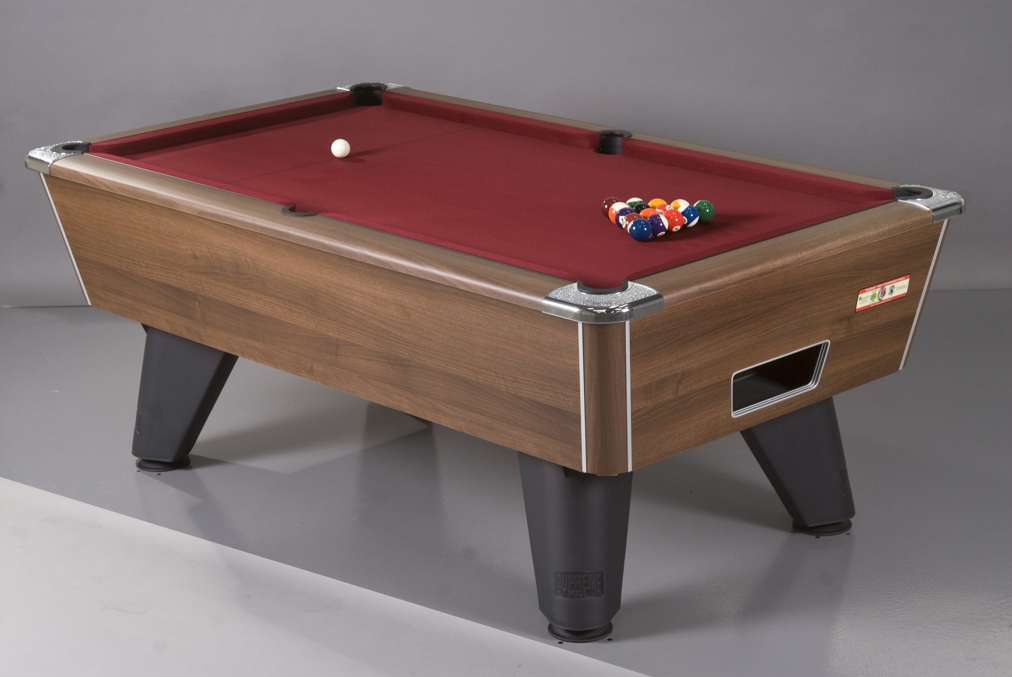 Supreme Winner Pool Table Walnut 6ft, 7ft A1 Pool Tables Direct