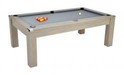 Avant Garde 2.0 Pool Dining Table: Grey Oak – Grey Cloth 7ft