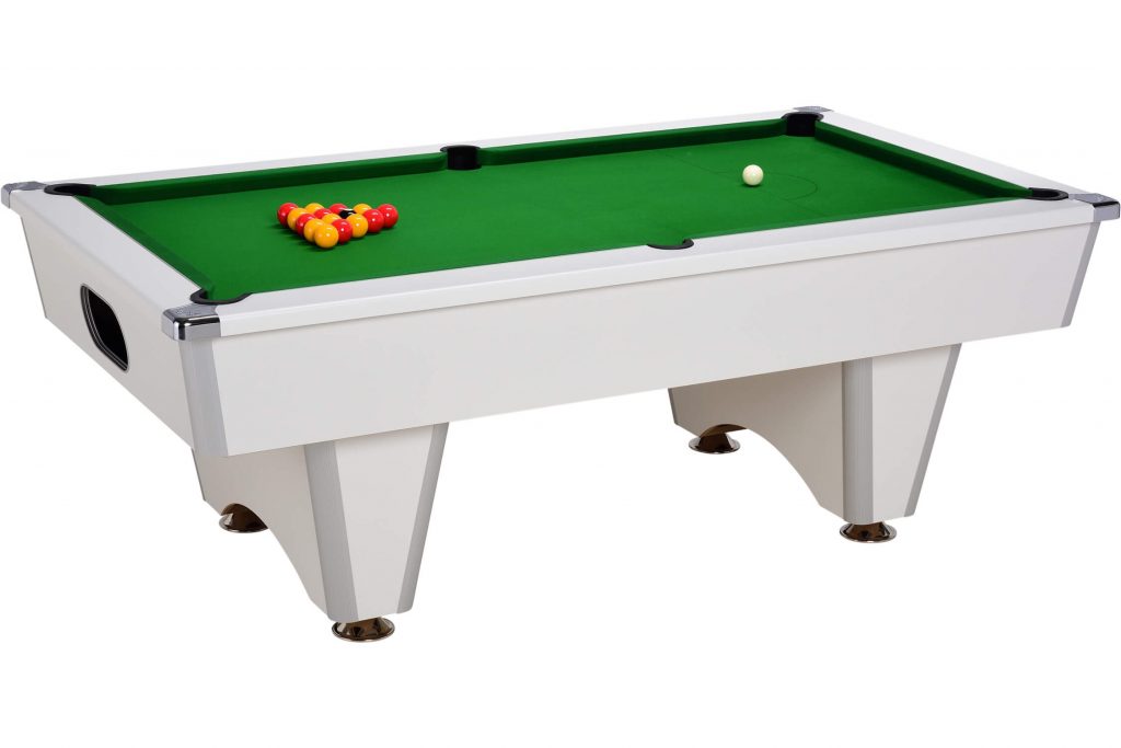 Elite Pool Table White Green Cloth 7ft A1 Pool Tables Direct